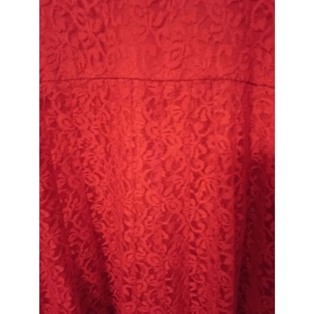 Elegant Red and Gold Anarkali Dress - Picture 6 of 6